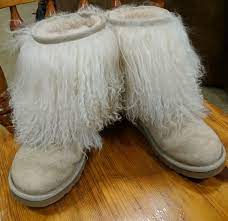 UGG Boots - Ugg Australia Long Hair Mongolian Sheepskin Cuff Short sz 5 |  eBay